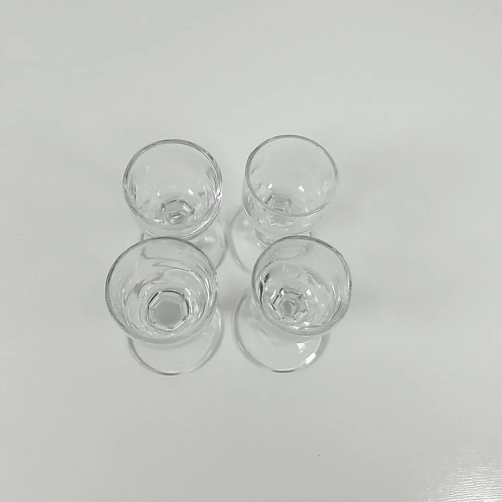 Vintage 4 Libbey Liqueur Cordial Shot Glasses.